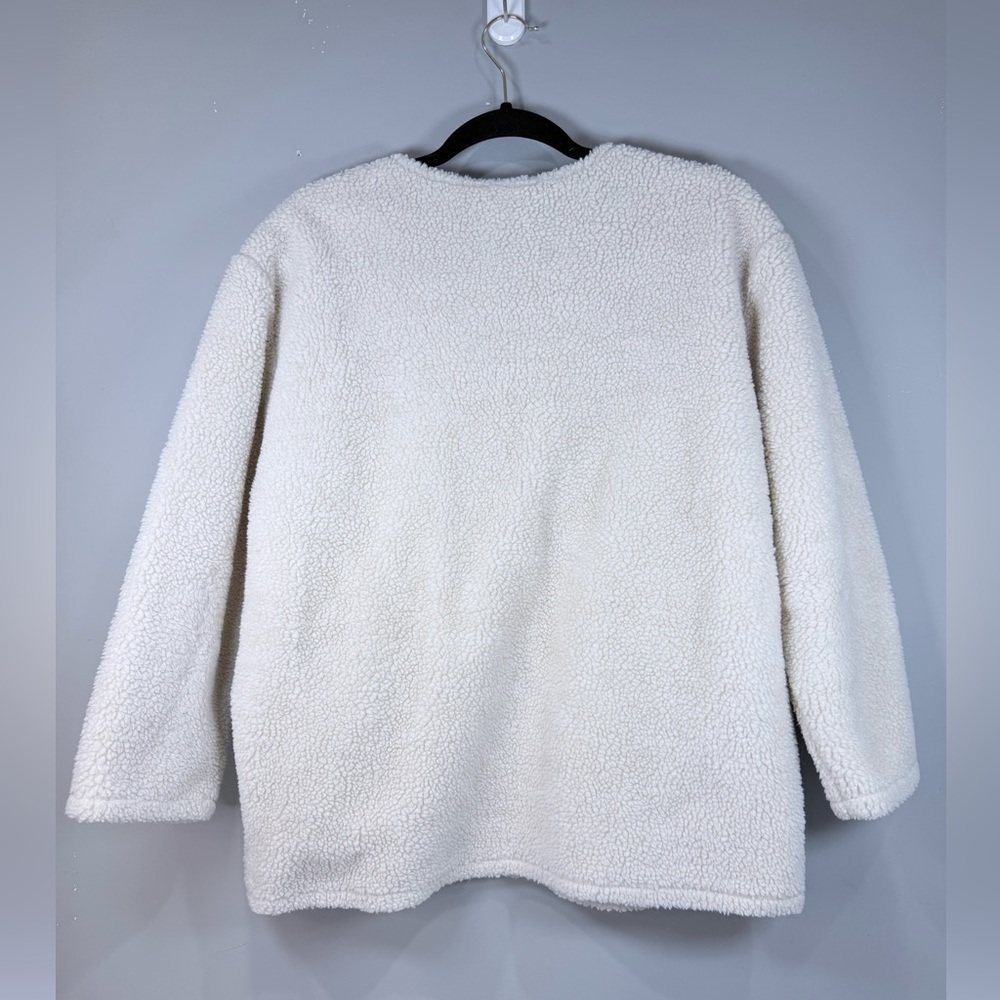 J.Crew Cream Sherpa Teddy Bear Jacket H4011 – Medium, EUC - Picture 2 of 6